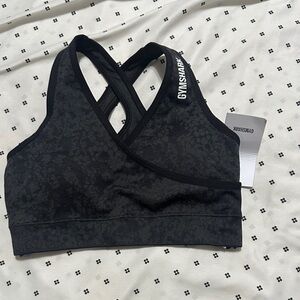 Gymshark Charcoal Cross-Back Sports Bra
